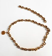 Cintura CHANEL originale Vintage in metallo d'orato e medaglione CC