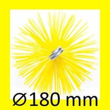 Spazzola Pulizia Camino 180mm in Nylon Stufa Spazzacamino Canna Fumaria Scovolo