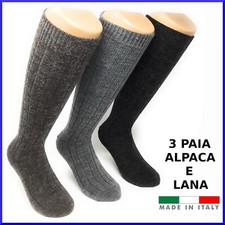 3 paia di calze in ALPACA lana lunghe da uomo donna calzini invernali termiche 