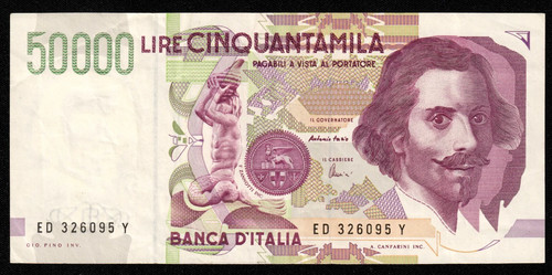 50000 lire bernini tipo - 50000,