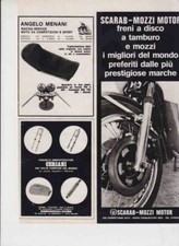 advertising Pubblicità-FORCELLE CERIANI -MOZZI SCARAB 1974-RICAMBI MOTO EPOCA