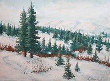 Dipinto ad olio paesaggio