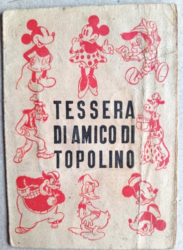Tessera amico topolino - tessera, di