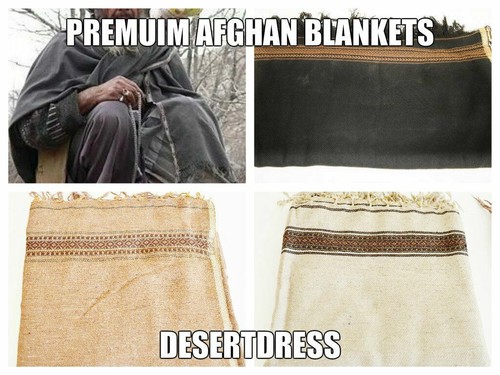 Black afghan blanket patoo - black,