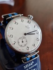 Raro Big Orologio WALKER  Quadrante Smalto Meccanico Vintage Watch Oversize 49m