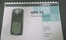 GARMIN GPS 72 PROPRIETARI MANUALE RIFERIMENTO LIBRO GUIDA RISTAMPATO A4 COMB BOUND