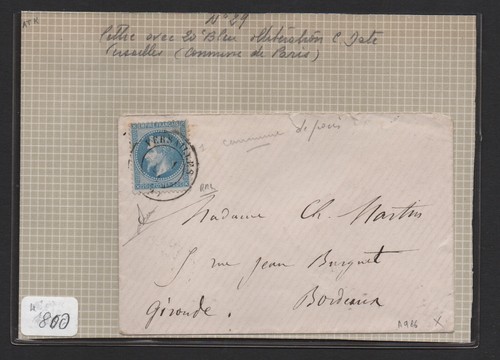 Rare lettre commune - 💎, de