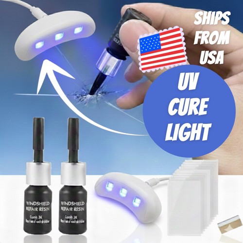 Windshield repair kit with - with, uv
