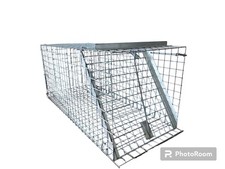 Gabbia Trappola per animali: gatto, volpe, nutria, inganno cm 64x28x28h