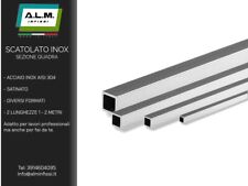 PROFILO TUBO QUADRO in ACCIAIO INOX AISI 304 DIVERSE SEZIONI E LUNGHEZZE