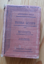Amintore GALLI Piccolo lessico