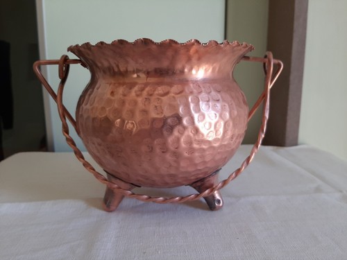 Vaso rame battuto - in,