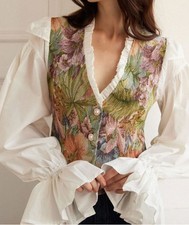 Camicetta patchwork tessuto