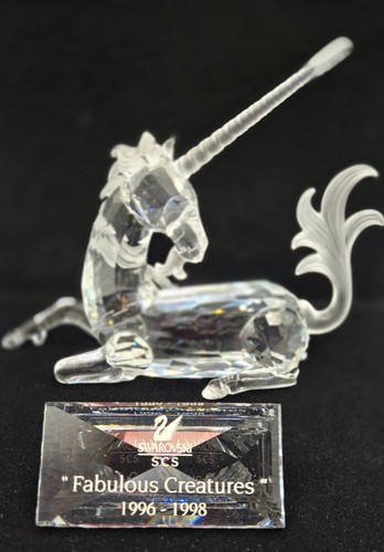 Swarovski unicorn with plaque - swarovski,