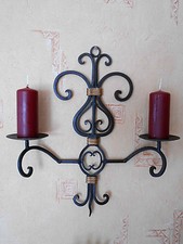 Candelabro Da Parete In Ferro Battuto