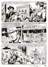 GIOVANNI BRUZZO - Tavola originale Tex n.591  "L'uomo di Baltimora" p.95