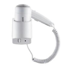 ASCIUGACAPELLI CON BASE 1200W PHON DA PARETE MURO BAGNO HOTEL ALBERGO ERGONOMICO