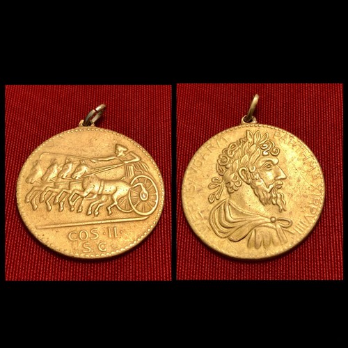 Medaglia bronzo lucio vero - lucio,