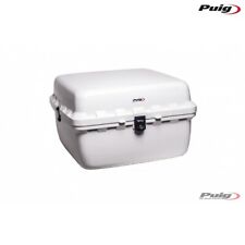 PUIG 0713B BAULETTO BIG LOCK 90L BIANCO CON PIASTRA UNIVERSALE MOTO SCOOTER