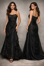 Maxi abito nero elegante con