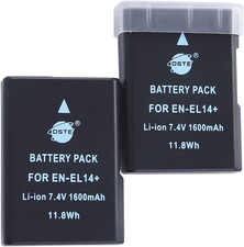 2PCS EN-EL14 ENEL14 Batteria