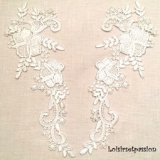 LOT de 2 APPLIQUES GUIPURE