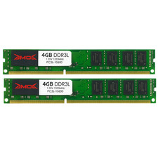 Memoria RAM DDR3L 8GB Kit (2x4GB) 1333MHz PC3L-10600 1.35V per PC Fisso Desktop