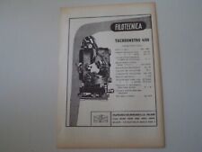 advertising Pubblicità 1948 TACHEOMETRO 4150 FILOTECNICA SALMOIRAGHI