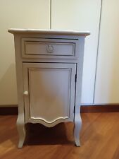 comodino stile shabby , legno, bianco, in buone condizioni 