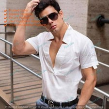 Uomo Kurta Colore Bianco