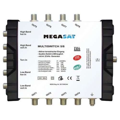 Megasat multischalter 5x8 - multischalter,