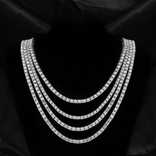 Collana catena tennis acciaio
