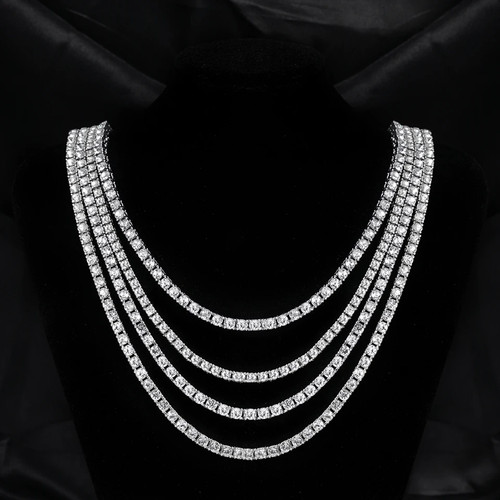 Collana catena tennis - , acciaio