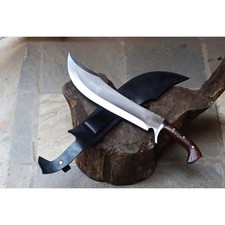 Coltello Machete Sopravvivenza Lama Acciaio al Carbonio Personalizzato Fatto a Mano|Coltello Caccia Campeggio