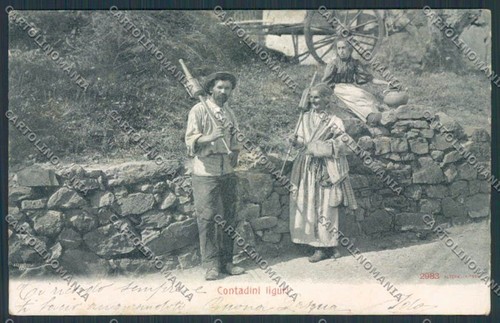 Genova costumi cartolina - genova,