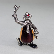 CLOWN PAGLIACCIO LEGNO ARGENTO