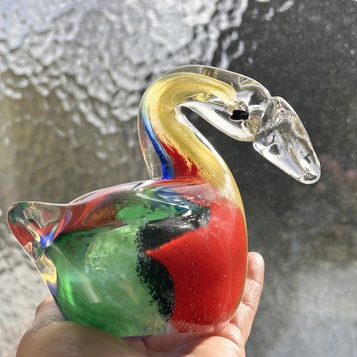 Vintage murano style swan - style, art