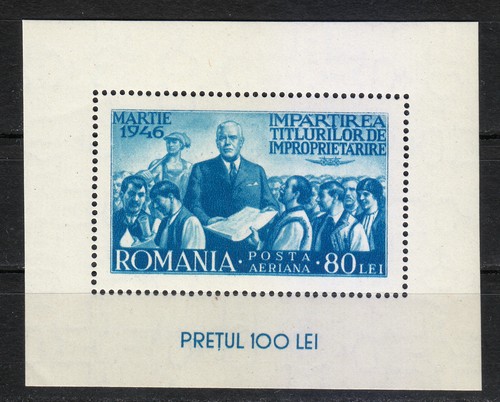 Romania 1946 mnh block - romania, mi