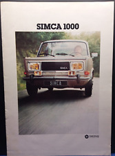 Brochure Depliant Simca 1000 1977 Italiano 8 pagine