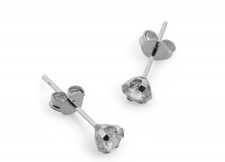 orecchini con zircone a griff completamente in oro BIANCO 18kt.