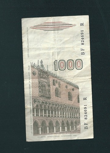 Billet banque italie - billet,
