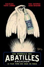 Poster Manifesto Locandina Pubblicità Acqua Minerale Abatilles Stampa 32x47 Cm.