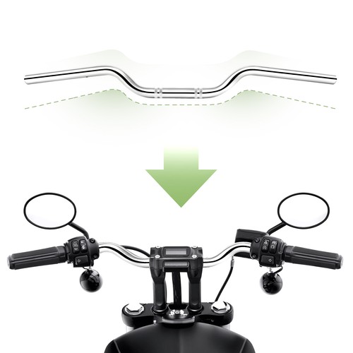 Manubrio moto 25mm cromato - moto, 1"