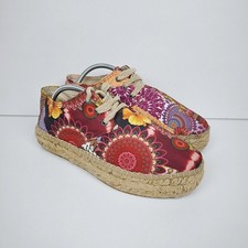 Desigual UK 5 espadrillas colorate con plateau scarpe stringate da donna in tela