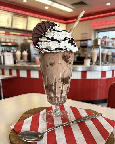 Milkshake artificiale finto