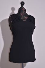 Emporio Armani Womens Black Sleeveless Top Stretchy Size 46