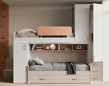 CAMERETTA PONTE+SCALETTE E SOPPALCO 3 LETTI ARMADIO LIBRERIE ECOLOGICA CATAS 35B