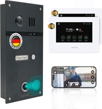 MATHFEL Citofono Impronta Digitale 4 Fili Risoluzione 170 Gradi HD, Wi-Fi