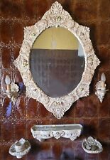 Specchiera e accessori bagno vintage