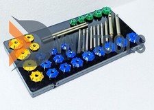 37x SET TAGLIERINA SEDILE VALVOLA PUNTA IN METALLO DURO PER CHEVY,FORD.GMC,CA...